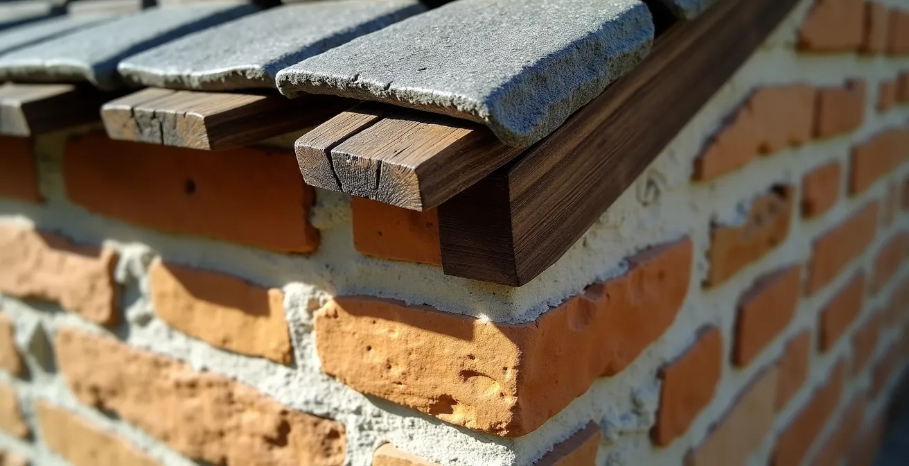 Façade traditionnelle d'une maison de Provence montagnarde avec murs épais en pierre et toit de lauzes