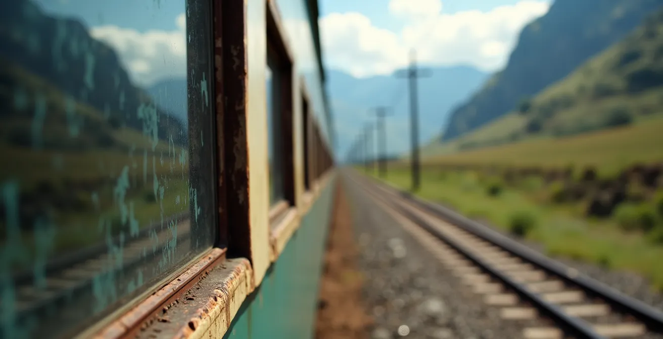 Train des Pignes traversant un viaduc en pierre avec vue sur la vallée provençale